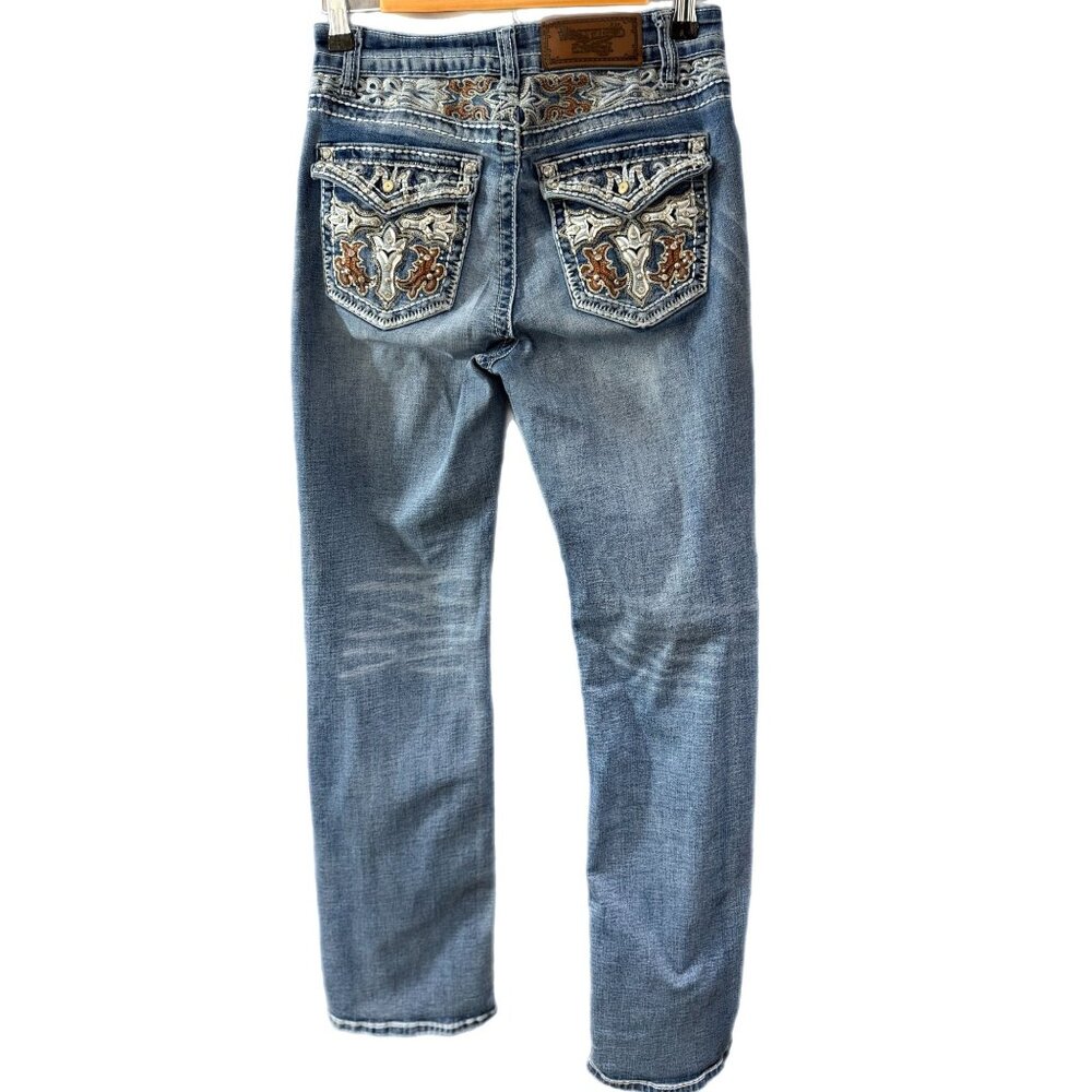 Westfield Eagle Junior Size 7 Embroidered Embellished Western Boot Cut Jeans